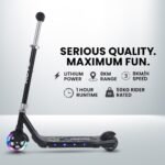 ROVO KIDS WhizKid Electric Scooter, Ages 5-11, Adjustable Height, AU Compliant, Lithium Battery, Brushless Motor, Black - Image 2