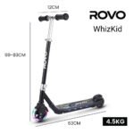 ROVO KIDS WhizKid Electric Scooter, Ages 5-11, Adjustable Height, AU Compliant, Lithium Battery, Brushless Motor, Black - Image 9