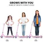 ROVO KIDS WhizKid Electric Scooter, Ages 5-11, Adjustable Height, AU Compliant, Lithium Battery, Brushless Motor, Pink - Image 3