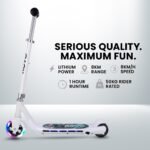 ROVO KIDS WhizKid Electric Scooter, Ages 5-11, Adjustable Height, AU Compliant, Lithium Battery, Brushless Motor, White - Image 2