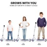 ROVO KIDS WhizKid Electric Scooter, Ages 5-11, Adjustable Height, AU Compliant, Lithium Battery, Brushless Motor, White - Image 3