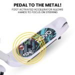 ROVO KIDS WhizKid Electric Scooter, Ages 5-11, Adjustable Height, AU Compliant, Lithium Battery, Brushless Motor, White - Image 4