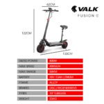 VALK Fusion 7 Electric Scooter, 800W, AU Compliant, with Seat Option, 48V 13Ah Lithium, 50km Range, Quad Shocks, 10 inch Tyres - Image 12