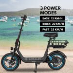 VALK Electric Scooter with Seat, 30km Range, AU Compliant, Disc brakes, 14" Tyres, for Adults, Teens, Commuter - Image 5