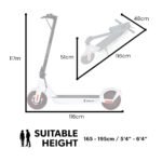 VALK Synergy 7 Electric Scooter, 500W 15Ah, AU Compliant, Motorised eScooter for Adults, White - Image 3