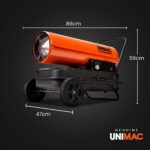 UNIMAC 30KW Portable Industrial Diesel Direct Forced Air Space Heater - Image 6
