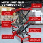 T-REX 300KG Hydraulic High Lift Double Scissor Trolley, 1.3M Max Platform Hgt, Heavy-Duty, for Material Handling - Image 6