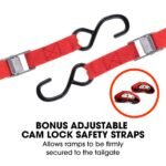 BULLET 2.3m Aluminium Loading Ramps, 680kg Rated, for Trailer ATV Quad Bike Buggy, 2 Pieces - Image 5