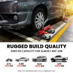 T-REX 590kg Vehicle Positioning Jack, Mechanical Ratcheting Foot Pedal Wheel Dolly For Auto Car Moving - Image 4