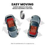 T-REX 590kg Vehicle Positioning Jack, Mechanical Ratcheting Foot Pedal Wheel Dolly For Auto Car Moving - Image 8