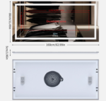 Interior Ave - 80 x 160cm Rectangle Frameless LED Bathroom Mirror – Bluetooth - Image 5