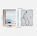 Interior Ave - 60 x 80cm Rectangle Frameless LED Bathroom Mirror – Bluetooth - Image 5