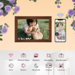10.1 Inch Digital Picture Frame - 1280 * 800 HD WiFi Enabled with Load from Phone Capability, 32GB Memory Touch Screen  Photo  Display Brown - Image 2