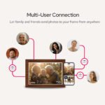 10.1 Inch Digital Picture Frame - 1280 * 800 HD WiFi Enabled with Load from Phone Capability, 32GB Memory Touch Screen  Photo  Display Brown - Image 3