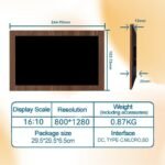 10.1 Inch Digital Picture Frame - 1280 * 800 HD WiFi Enabled with Load from Phone Capability, 32GB Memory Touch Screen  Photo  Display Brown - Image 6