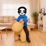 Lamb Stool Chair Brown - Image 2