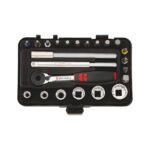 23pcs 1/4" Socket Wrench Assortment Set Ratchet in Metal Box - Image 2