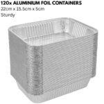 144x Aluminium Disposable Foil Food Container Trays Pans Baking Roast Bulk 32x26x5.5cm - Image 2