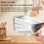 48x Deep Foil Aluminium Disposable Food Container Trays Pans Baking Roast Bulk 33x27x11cm - Image 3