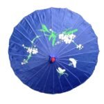 12x PARASOL UMBRELLA Chinese Japanese Bamboo Flower Pattern 80cm Large BULK - Blue - Image 4