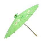 12x PARASOL UMBRELLA Chinese Japanese Bamboo Flower Pattern 80cm Large BULK - Light Green - Image 3