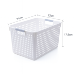 24x Premium Plastic Storage Basket Bulk w/ Grip Handles 31*22*17.8cm - Image 4