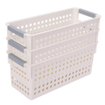 16x Premium Plastic Storage Baskets Bulk w/ Grip Handles 39.5*20.5*19.5cm - Image 4