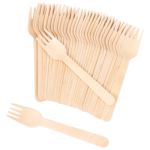 2400pcs Disposable Wooden Forks Eco Friendly Cutlery Extra Strong Bulk - Image 2