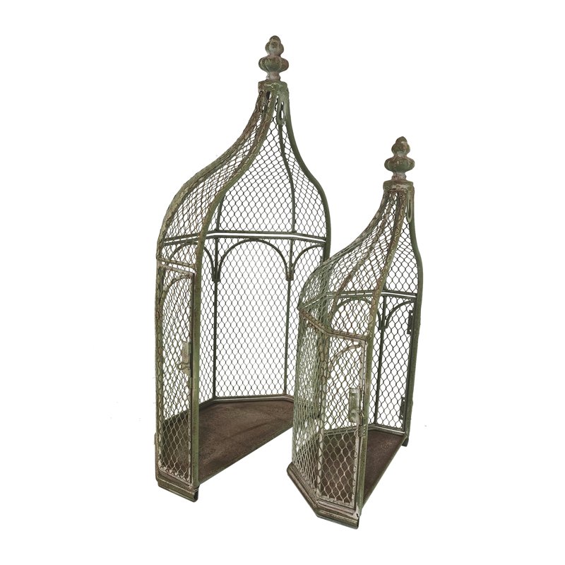 N5006 Set 2 Nested Wall Hanging Plant Cages 46cm. 36cm - Image 1