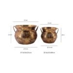Set 2 Antique Lustre Pots 37cm - Image 5