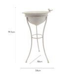 Riviera Pot Planter w Bird on Stand 67cm - Image 3