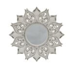 Large Moulded Fleur Wall Mirror 80cm