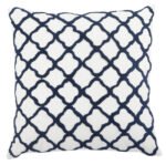 Quatrefoil Feather Cushion Moorish Embroided 50cm