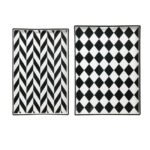 Set 2 Patterned Rectangular Trays 48cm - Image 2