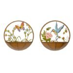 Set 2 Asst Dragonfly + Butterfly Wall Planters 39cm - Image 2