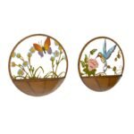 Set 2 Asst Dragonfly + Butterfly Wall Planters 39cm - Image 3