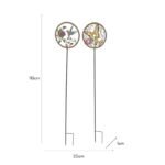 Set 2 Asst Round Bird + Butterfly Garden Stakes 110cm - Image 3