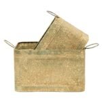 Set 2 Nested Vintage Style Storage Bins 28cm - Image 2