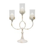 French Provincial 3-Pillar Candelabra Centerpiece 64cm