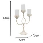 French Provincial 3-Pillar Candelabra Centerpiece 64cm - Image 3