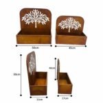 Set 2 Nested Rust 'Tree' Wall/Floor Planters 50cm, 45cm - Image 5