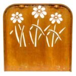 Set 2 Nested Rust 'Flowers' Wall / Floor Planters 50cm, 45cm - Image 4