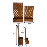 Set 2 Nested Floor/Wall 'Symmetric' Planters 95cm, 80cm - Image 4