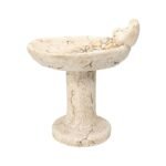 Stony Birdbath On Pillar 45cm - Image 5