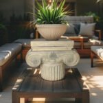 Elaborate Roman Pillar Planter / Stand w Lid 40cm - Image 2