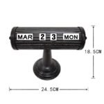 Vintage Style Black Table Top Calendar 24x18cm - Image 4