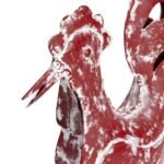 Set 2 Assorted Handcrafted Distressed Red Rooster & Chook 33cm - Image 5