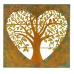 Laser cut Heart 2 Piece Tree of Life Wall Art 94x90cm - Image 2