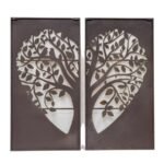Laser cut Heart 2 Piece Tree of Life Wall Art 94x90cm - Image 4