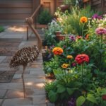 Rust Crane Bird 'Looking Up' Statue 38cm - Image 2